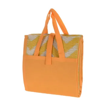 Patura pentru picnic Zigzag, pliabila, 90x180 cm, polipropilena, galben imagine