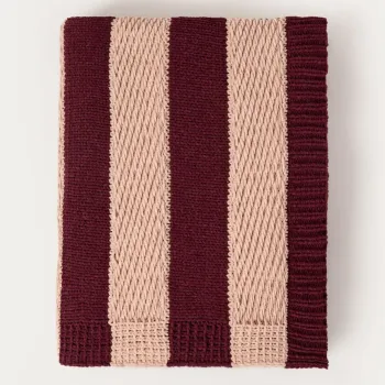 Patura Rudens, Homla, 130x170 cm, poliester, visiniu/bej imagine