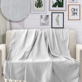 Patura, Viaden, 372VDN1106, 170 x 230 cm, bumbac, gri deschis imagine