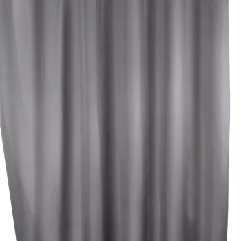 Perdea de dus anti-mucegai, Wenko, Single-colour, 180 x 200 cm, poliester, gri imagine