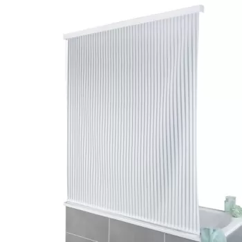 Perdea de dus tip rola, Wenko, Roller, 132 x 240 cm x 5 cm, aluminiu/polietilena, alb imagine
