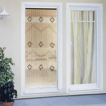 Perdea decorativa pentru usa Beads, Maximex, 90x200 cm, lemn/bambus, multicolor imagine