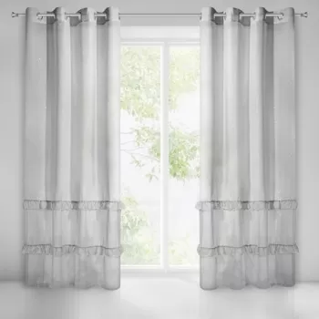 Perdea Eurofirany, Ariana, 140x250 cm, poliester, gri imagine