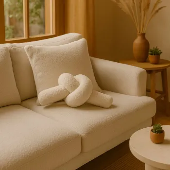 Perna, Ask Dugum, 44x22x18 cm, Poliester, Bej deschis imagine