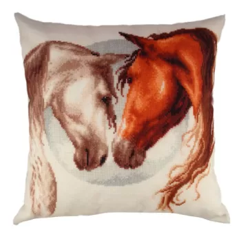 Perna decorativa, A10274, 43x43 cm, 50% Bumbac / 50% Poliester, Multicolor imagine