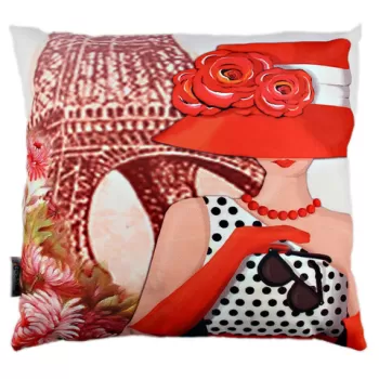 Perna decorativa, A10281, 43x43 cm, 50% Bumbac / 50% Poliester, Multicolor imagine