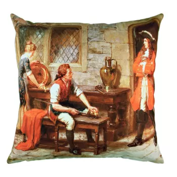 Perna decorativa, A10285, 43x43 cm, 50% Bumbac / 50% Poliester, Multicolor imagine