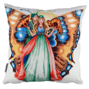 Perna decorativa, A10803, 43x43 cm, 50% Bumbac / 50% Poliester, Multicolor imagine