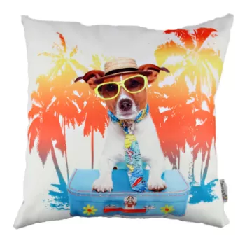 Perna decorativa, A10804, 43x43 cm, 50% Bumbac / 50% Poliester, Multicolor imagine