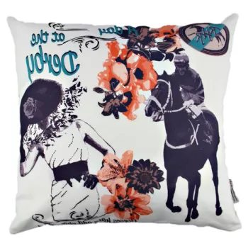 Perna decorativa, A10807, 43x43 cm, 50% Bumbac / 50% Poliester, Multicolor imagine