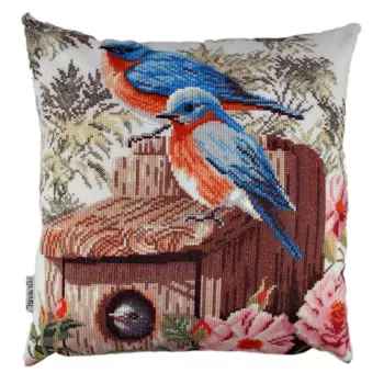 Perna decorativa, A10808, 43x43 cm, 50% Bumbac / 50% Poliester, Multicolor imagine