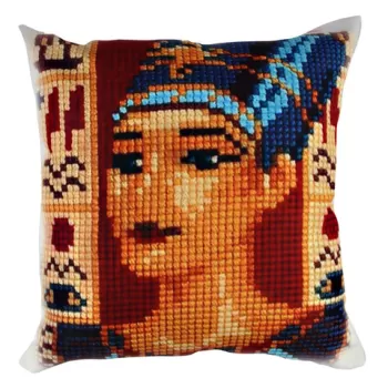 Perna decorativa, A10812, 43x43 cm, 50% Bumbac / 50% Poliester, Multicolor imagine