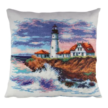 Perna decorativa, A10829, 43x43 cm, 50% Bumbac / 50% Poliester, Multicolor imagine