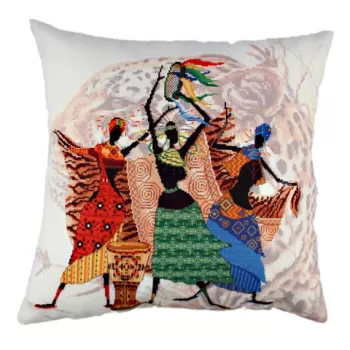 Perna decorativa, A10835, 43x43 cm, 50% Bumbac / 50% Poliester, Multicolor imagine