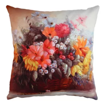 Perna decorativa, A10837, 43x43 cm, 50% Bumbac / 50% Poliester, Multicolor imagine