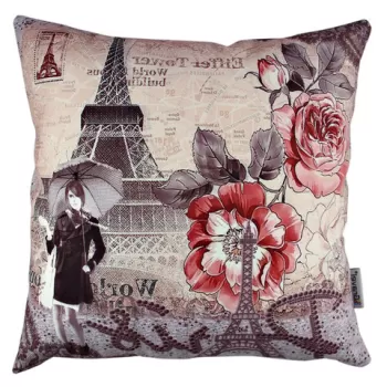 Perna decorativa, A10842, 43x43 cm, 50% Bumbac / 50% Poliester, Multicolor imagine