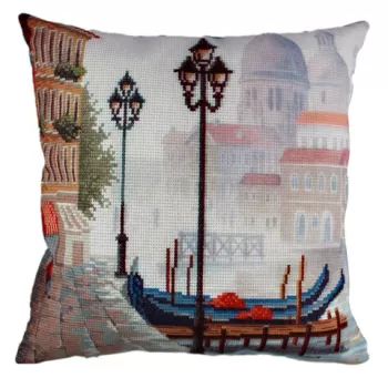 Perna decorativa, A10851, 43x43 cm, 50% Bumbac / 50% Poliester, Multicolor imagine