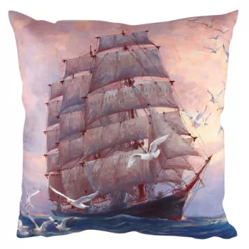 Perna decorativa, A10961, 43x43 cm, 50% Bumbac / 50% Poliester, Multicolor imagine