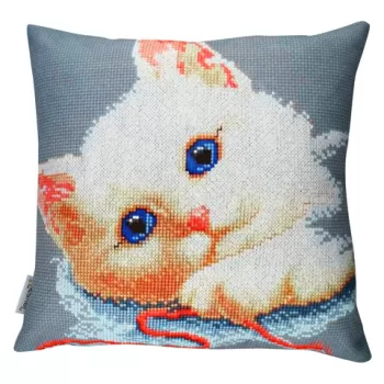 Perna decorativa, A10974, 43x43 cm, 50% Bumbac / 50% Poliester, Multicolor imagine