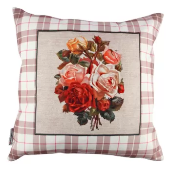 Perna decorativa, A10995, 43x43 cm, 50% Bumbac / 50% Poliester, Multicolor imagine