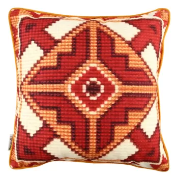 Perna decorativa, A11063, 43x43 cm, 50% Bumbac / 50% Poliester, Multicolor imagine