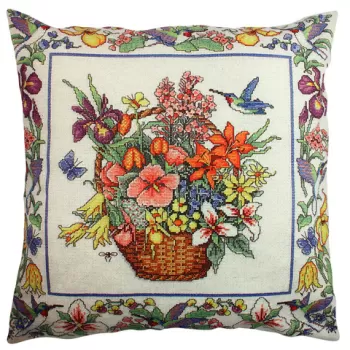 Perna decorativa, A11835, 43x43 cm, 50% Bumbac / 50% Poliester, Multicolor imagine