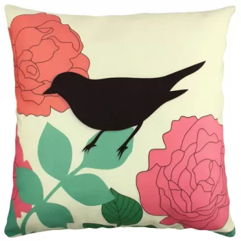 Perna decorativa, A11836, 43x43 cm, 50% Bumbac / 50% Poliester, Multicolor imagine