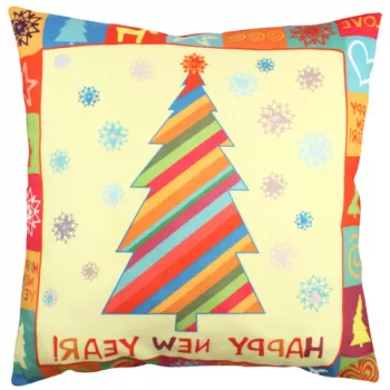 Perna decorativa, A11848, 43x43 cm, 50% Bumbac / 50% Poliester, Multicolor imagine