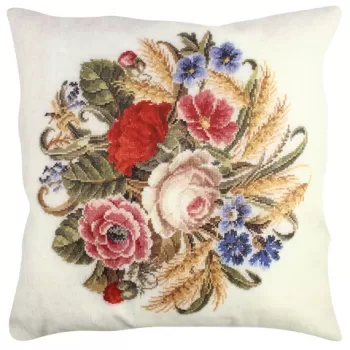 Perna decorativa, A11851, 43x43 cm, 50% Bumbac / 50% Poliester, Multicolor imagine