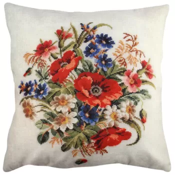 Perna decorativa, A11852, 43x43 cm, 50% Bumbac / 50% Poliester, Multicolor imagine