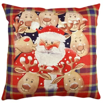 Perna decorativa, A11876, 43x43 cm, 50% Bumbac / 50% Poliester, Multicolor imagine