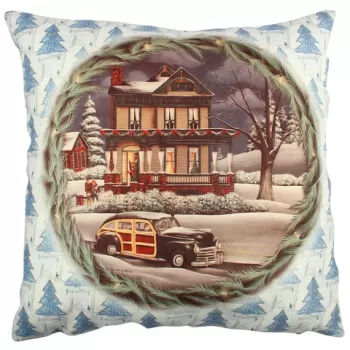 Perna decorativa, A11884, 43x43 cm, 50% Bumbac / 50% Poliester, Multicolor imagine