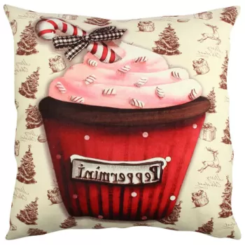 Perna decorativa, A11886, 43x43 cm, 50% Bumbac / 50% Poliester, Multicolor imagine