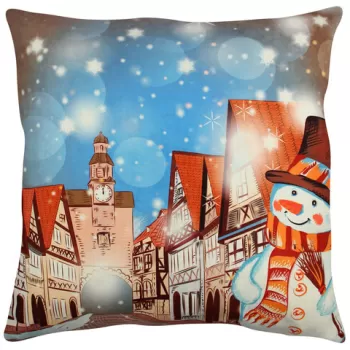 Perna decorativa, A11887, 43x43 cm, 50% Bumbac / 50% Poliester, Multicolor imagine