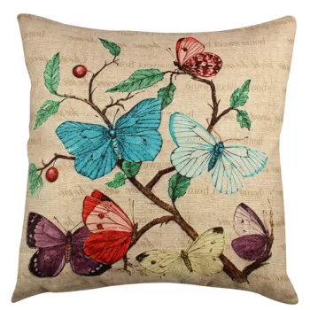 Perna decorativa, A11916, 43x43 cm, 50% Bumbac / 50% Poliester, Multicolor imagine