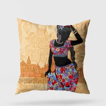 Perna decorativa, A11933, 43x43 cm, 50% Bumbac / 50% Poliester, Multicolor imagine