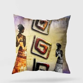 Perna decorativa, A11940, 43x43 cm, 50% Bumbac / 50% Poliester, Multicolor imagine