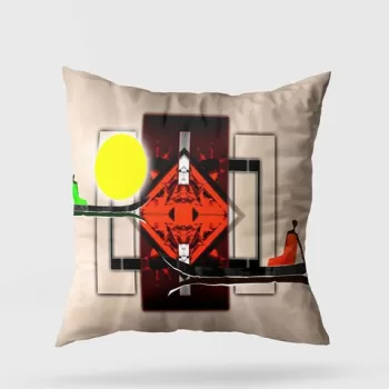 Perna decorativa, A11941, 43x43 cm, 50% Bumbac / 50% Poliester, Multicolor imagine