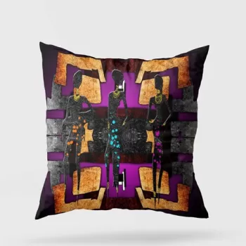 Perna decorativa, A11943, 43x43 cm, 50% Bumbac / 50% Poliester, Multicolor imagine