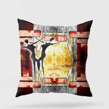 Perna decorativa, A11945, 43x43 cm, 50% Bumbac / 50% Poliester, Multicolor imagine