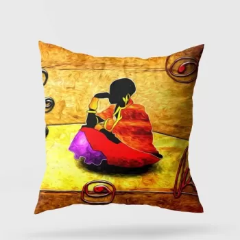 Perna decorativa, A11947, 43x43 cm, 50% Bumbac / 50% Poliester, Multicolor imagine