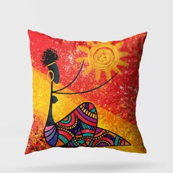 Perna decorativa, A11948, 43x43 cm, 50% Bumbac / 50% Poliester, Multicolor imagine