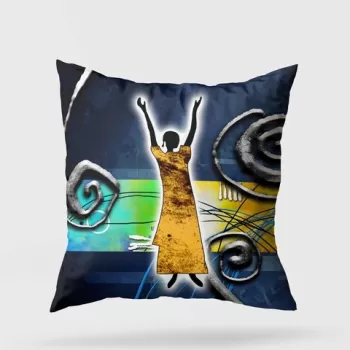 Perna decorativa, A11950, 43x43 cm, 50% Bumbac / 50% Poliester, Multicolor imagine