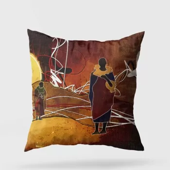 Perna decorativa, A11952, 43x43 cm, 50% Bumbac / 50% Poliester, Multicolor imagine