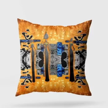 Perna decorativa, A11954, 43x43 cm, 50% Bumbac / 50% Poliester, Multicolor imagine