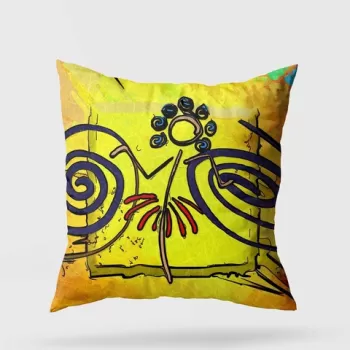 Perna decorativa, A11957, 43x43 cm, 50% Bumbac / 50% Poliester, Multicolor imagine