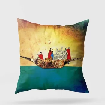 Perna decorativa, A11960, 43x43 cm, 50% Bumbac / 50% Poliester, Multicolor imagine