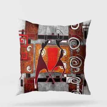 Perna decorativa, A11964, 43x43 cm, 50% Bumbac / 50% Poliester, Multicolor imagine