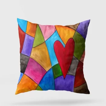 Perna decorativa, A11972, 43x43 cm, 50% Bumbac / 50% Poliester, Multicolor imagine