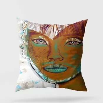 Perna decorativa, A11975, 43x43 cm, 50% Bumbac / 50% Poliester, Multicolor imagine